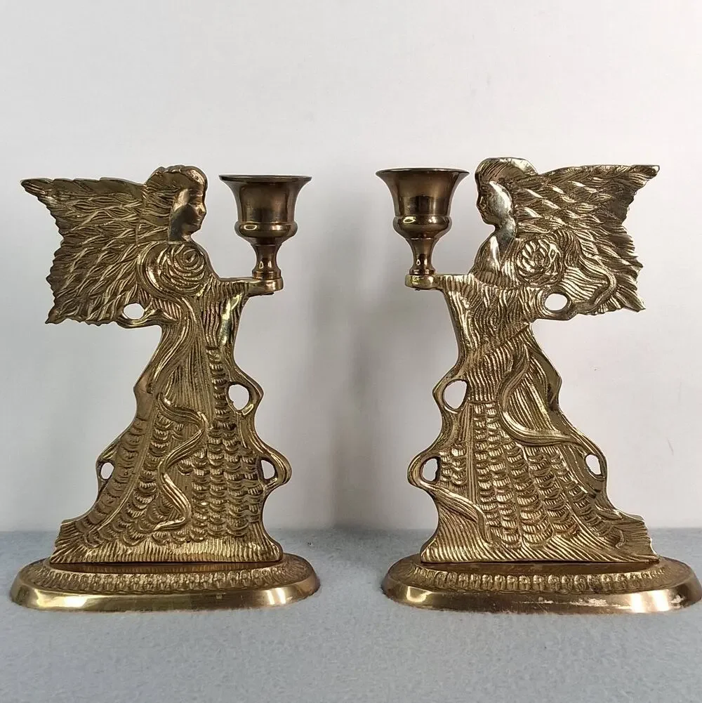Pair of Vintage Brass 6 1/2
